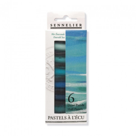 Sennelier emerald sea set 6 soft pastels
