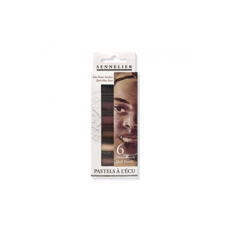 Sennelier dark skin tones set 6 soft pastels