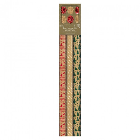 Clairefontaine luxury gift wrap pack kraft christmas