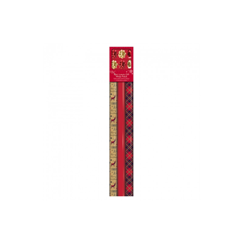 Clairefontaine tartan metallic zestaw do pakowania prezentów- sklep pl