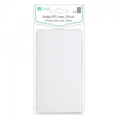 DP Craft 3D foam cubes 3mm 0.5x05cm