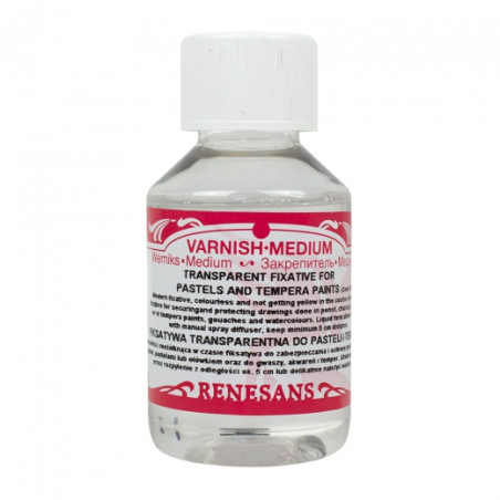 Renesans fiksatywa transparentna do pasteli i temper w płynie 100ml -