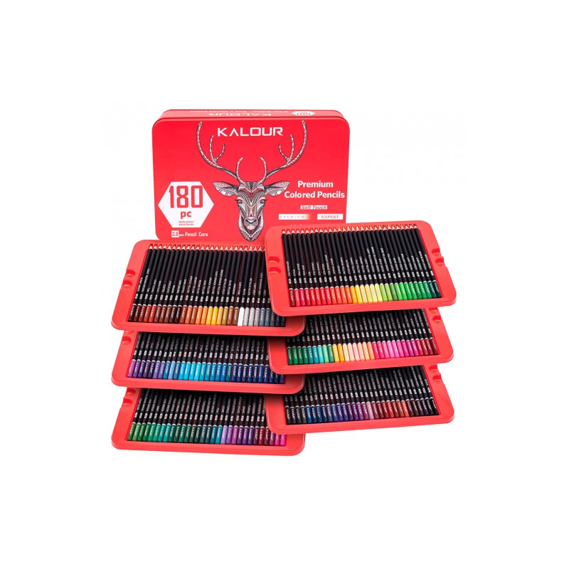 Kalour premium colored pencils soft touch expert zestaw 180 kredek art