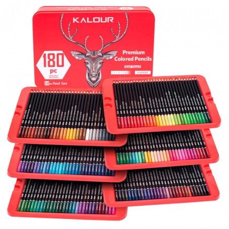 Kalor premium colored pencils soft touch expert set of 180 artistic cr