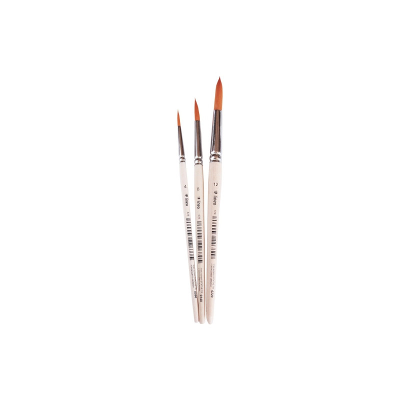 Lineo set nr 606 synthetic round brushes 3szt.