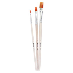 Lineo set nr 607  synthetic falt brushes 3pcs.