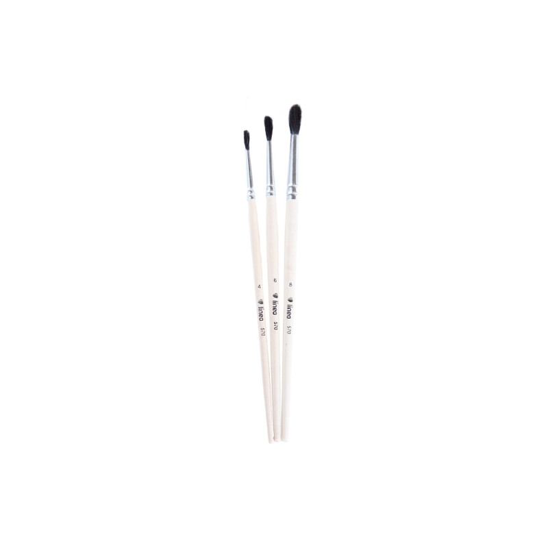 Lineo set nr 607 mixed round brushes 3pcs.