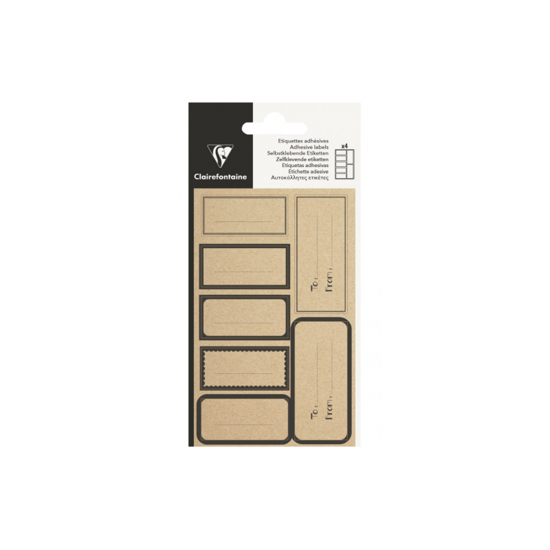 Clairefontaine naklejki na prezenty czarne ramki- sklep plastyczny sza