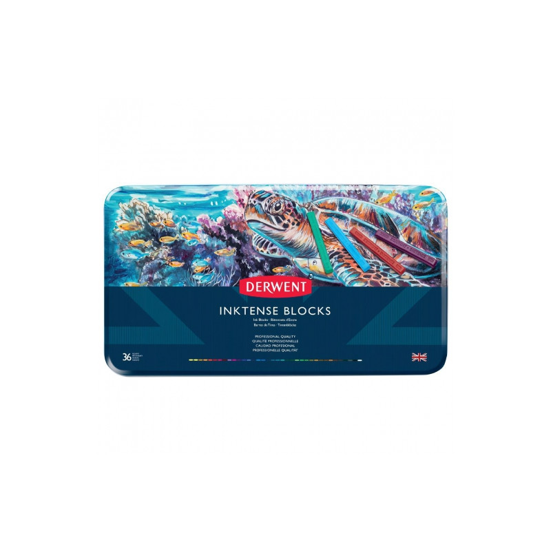 Derwent inktense block zestaw 36 tuszy w sztyfcie- sklep plastyczny sz