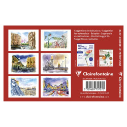 Clairefontaine block watercolor paris with a ready sketch 10x15cm 300g