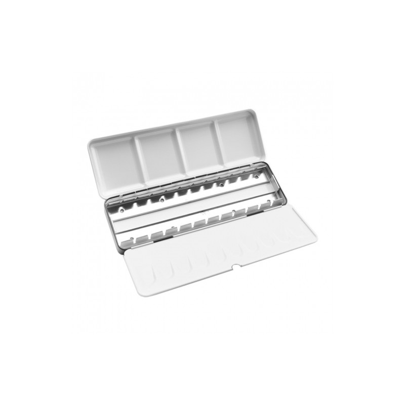 Professional metal box for 24 half pans watercolors