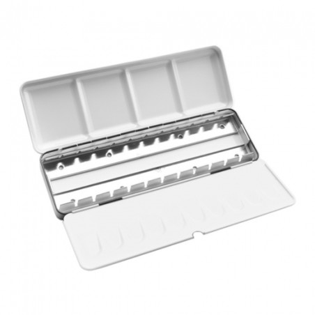 Professional metal box for 24 half pans watercolors