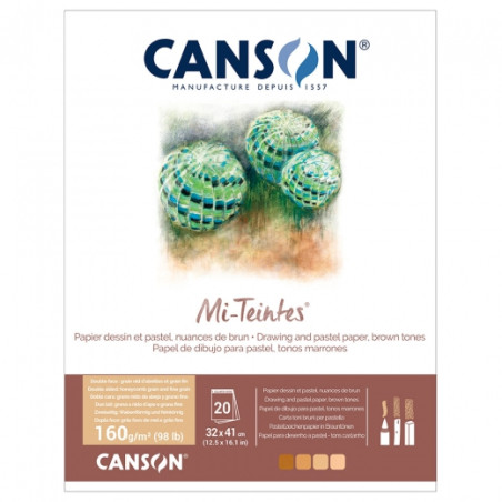 Canson blok do pasteli Mi-Teintes 160g 20ark 4 kol odcienie ziemi - sk