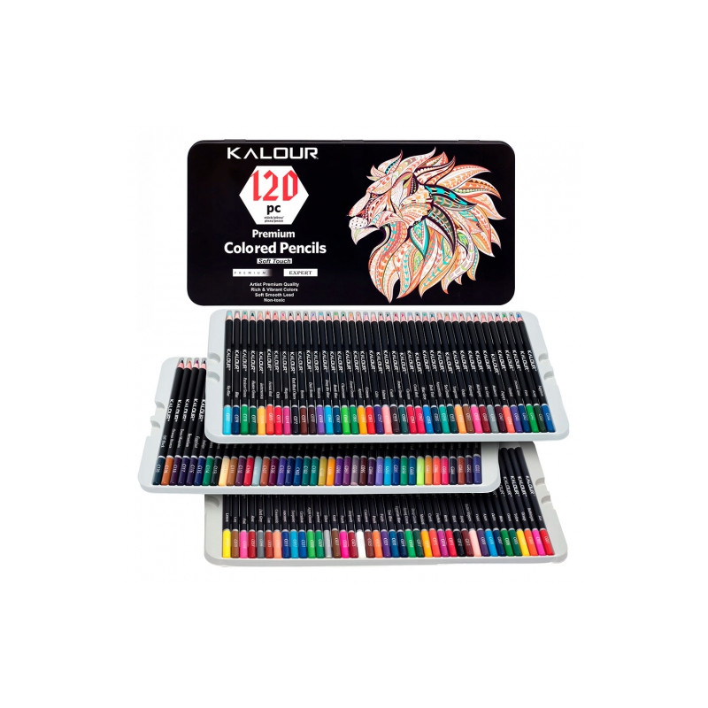 Kalor premium colored pencils soft touch set of 120 crayons