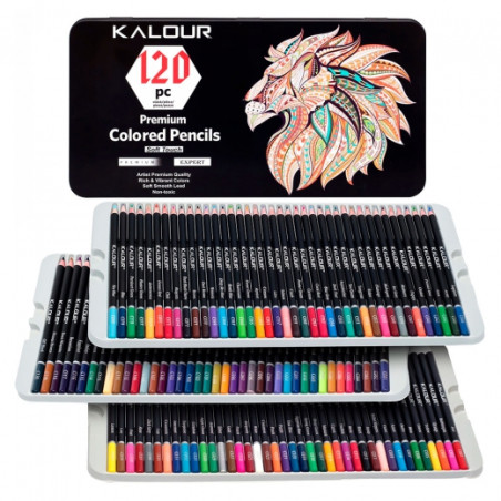 Kalour premium colored pencils soft touch zestaw 120 kredek - sklep pl
