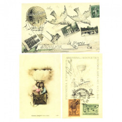 Decoupage paper soft vintage travel A4 ITD S001