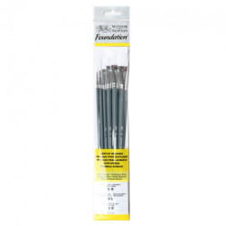 Winsor&Newton zestaw 6 pędzli syntetycznych - sklep plastyczny - szał