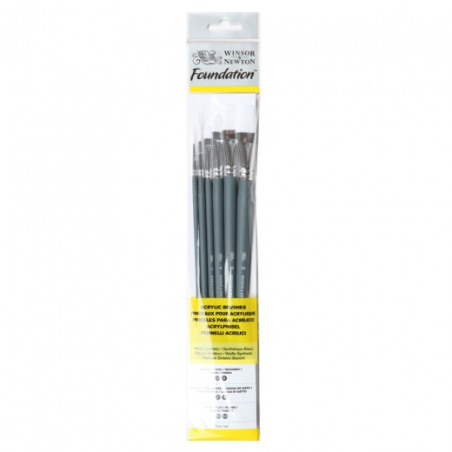 Winsor&Newton zestaw 6 pędzli syntetycznych - sklep plastyczny - szał