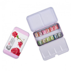 Renesans Ann’s rose zestaw 12 akwareli metalowa kasetka- sklep plastyc