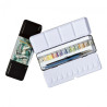 Renesans set of 12 watercolors, 2 brushes in professional metal box