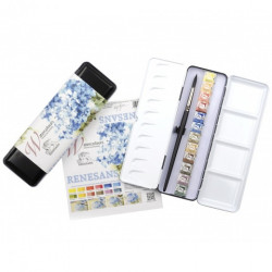 Renesans hortensje by Krystyna zestaw 12 akwareli z pędzlem profesjona