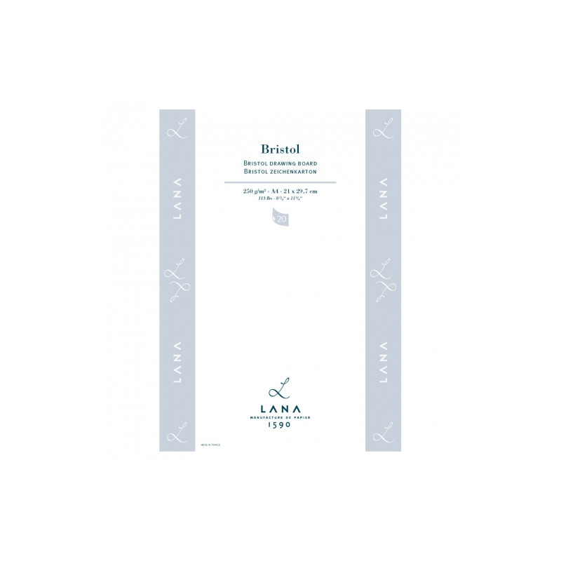 Paper pad Lana bristol 250g 20 sheets