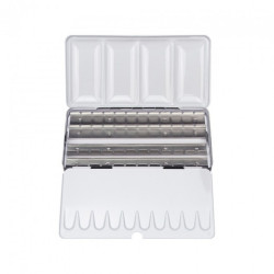 Professional metal box for 48 half pans watercolors