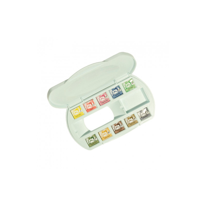 Renesans set of 10 watercolors plastic box