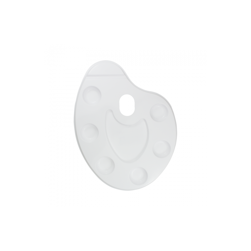 Paleta plastikowa owalna 19,6x25,5cm - sklep plastyczny - szał dla pla
