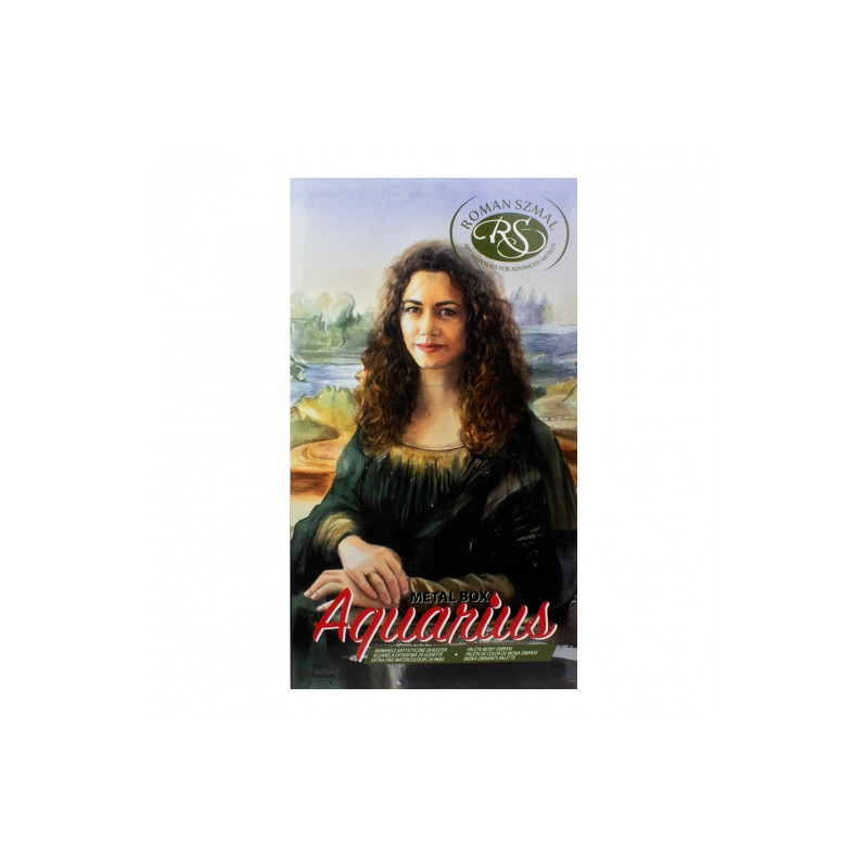 Szmal aquarius a set of 28 watercolors in cube Mona Omrani metal box