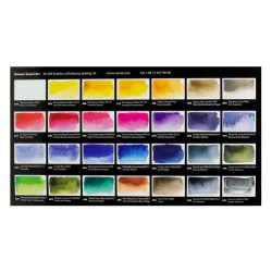 Szmal aquarius a set of 28 watercolors in cube Mona Omrani metal box