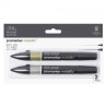 Winsor&Newton promarker metalic gold and silver set 2pcs.