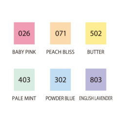 Kuretake clean color dot mild colors pisaki 6szt.- sklep plastyczny sz