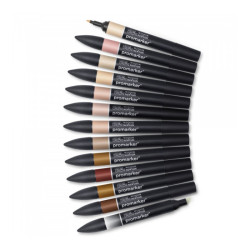 Winsor&Newton promarker skin tones set 12+1szt.