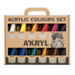 Renesans farby akrylowe zestaw 12x100ml- sklep plastyczny szał dla pla