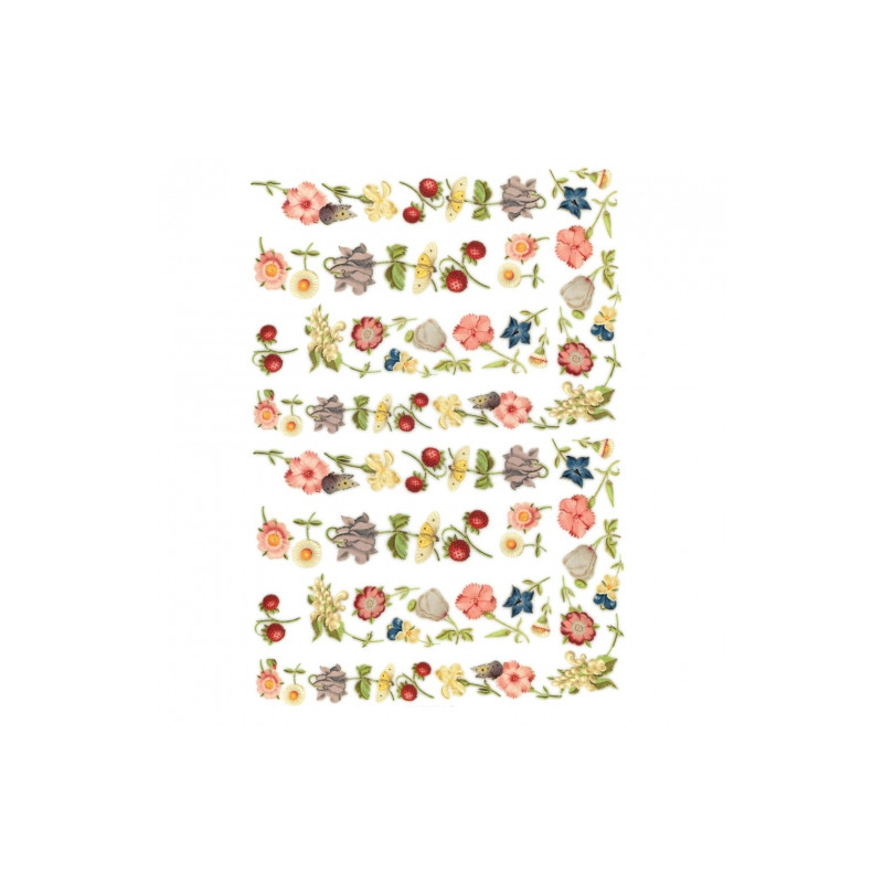 Decoupage paper A4 ITD D0001M field flowers