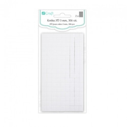 DP Craft elementy dwustronnie klejące kostka 3D 3mm 7x7mm- sklep plast