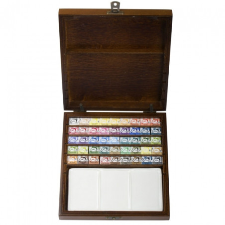 Renesans set 45 watercolors with a ceramic palette