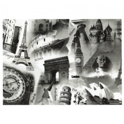 Rice paper for decoupage of the city of the world A4 ITD R056