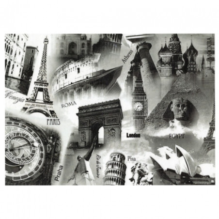 Rice paper for decoupage of the city of the world A4 ITD R056