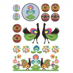 Papier ryżowy do decoupage folklor wzory ludowe A4 ITD R064 - sklep pl