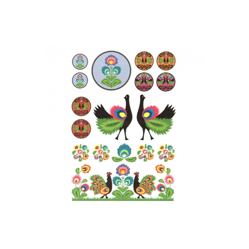 Rice paper for decoupage folklore folk patterns A4 ITD R064