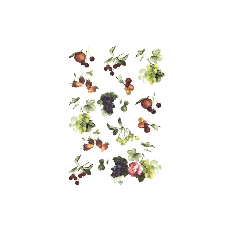 Papier ryżowy do decoupage owoce A4 ITD R100- sklep plastyczny szał dl