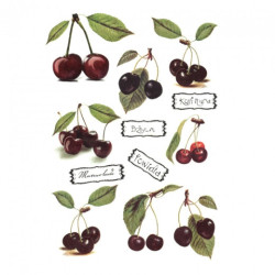 Rice decoupage paper cherries fruit A4 ITD R127