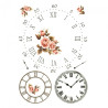 Rice decoupage paper clock roses A4 ITD R144