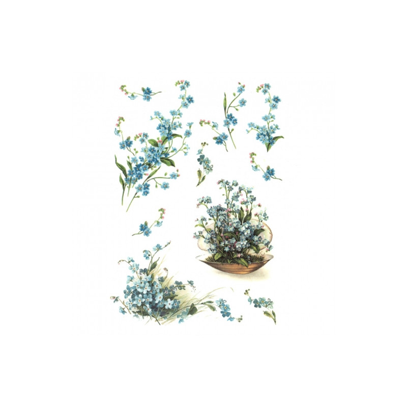 Papier ryżowy do decoupage A4 ITD R245- sklep plastyczny szał dla plas