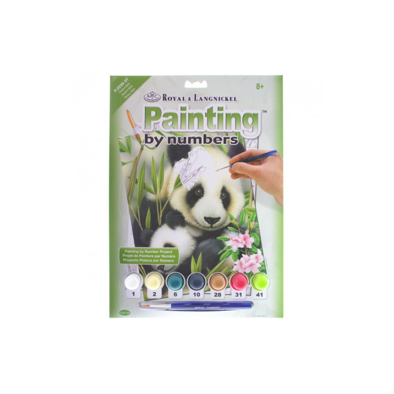 Royal&Langnickel Paiting by numbers A4 7 colors - panda and baby