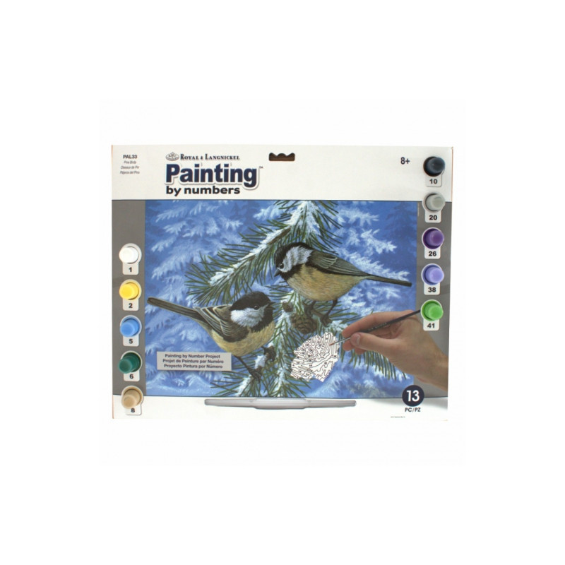 Royal&Langnickel Paiting by numbers - A3 10 colors - pine birds