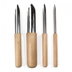 Semi-round hole tools 4pcs.