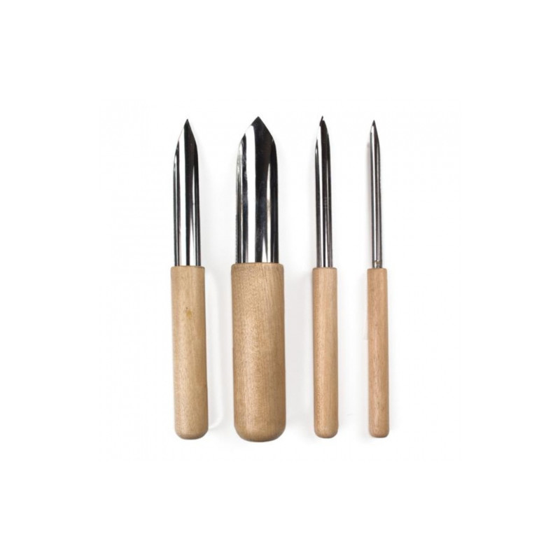 Semi-round hole tools 4pcs.